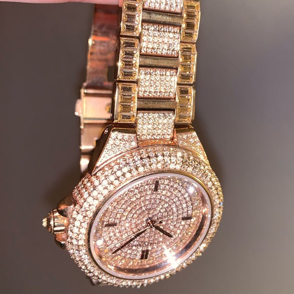 Michael Kors Accessories - Michael Kors Rose-Gold Sparkle Jewel Crystal Watch